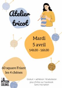Atelier tricot avril